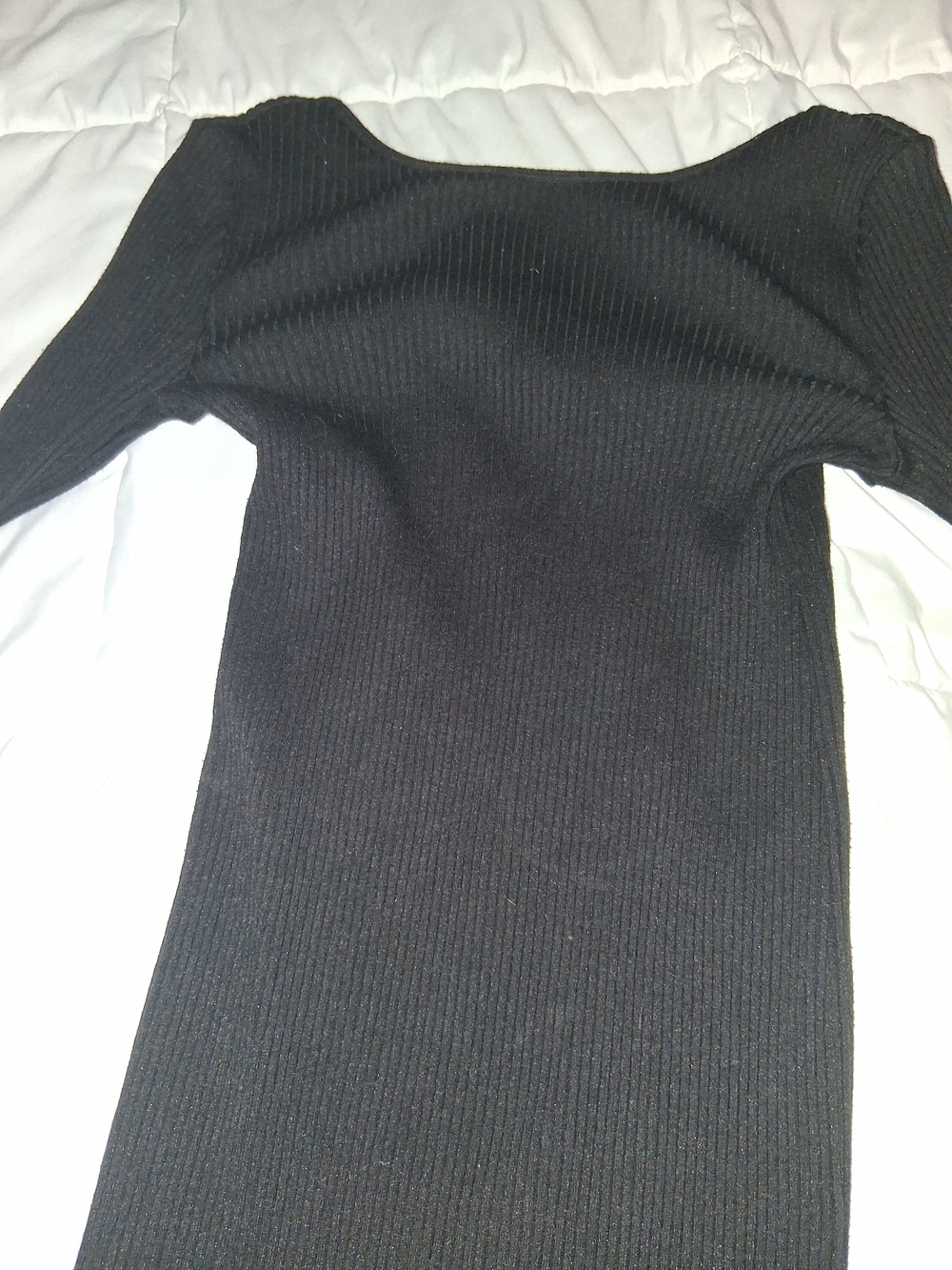 H&M Black Ribbed Maxi Dress
